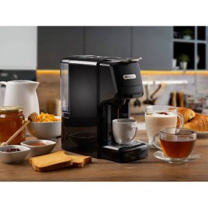 Macchina da caffè espresso a cassetto per capsule Nespresso*, Dolcegusto* e Lavazza A Modo mio*, cialde e polvere