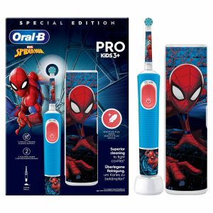 Oral-B Vitality Pro Spiderman Spazzolino Elettrico per Bambini + 1 Testina