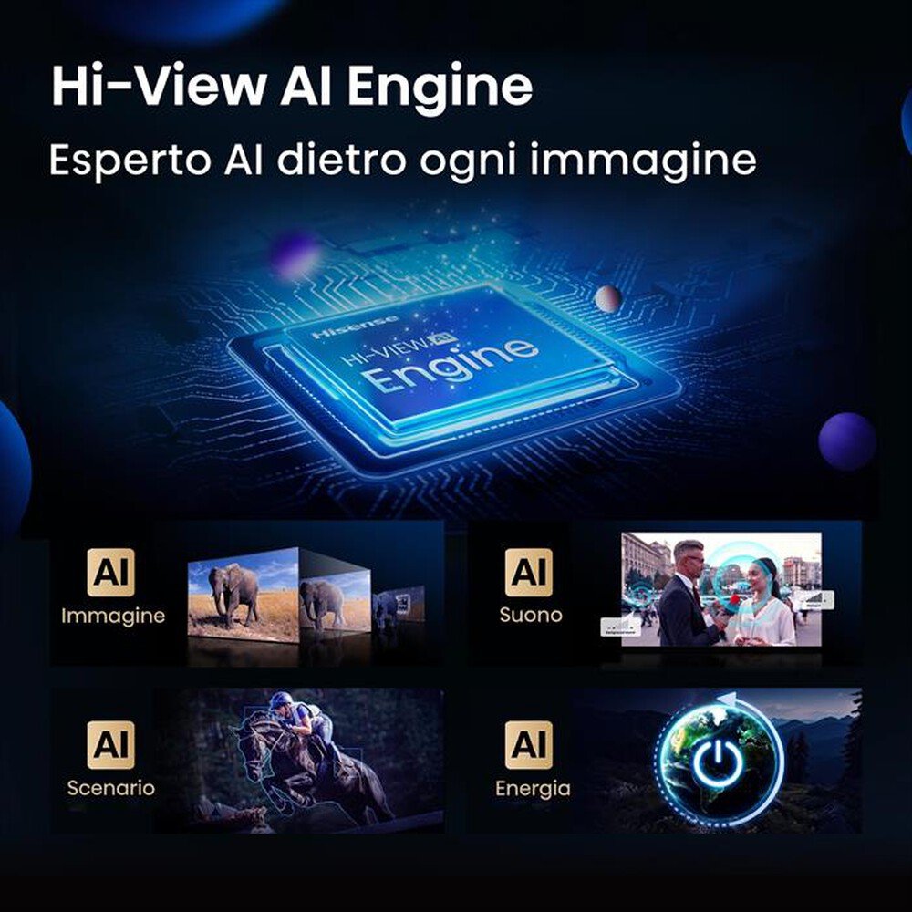 Hisense Smart TV 50 Pollici 4K Ultra HD Display QLED 144 Hz Sistema Operativo VIDAA Classe E colore Nero - 50U79Q