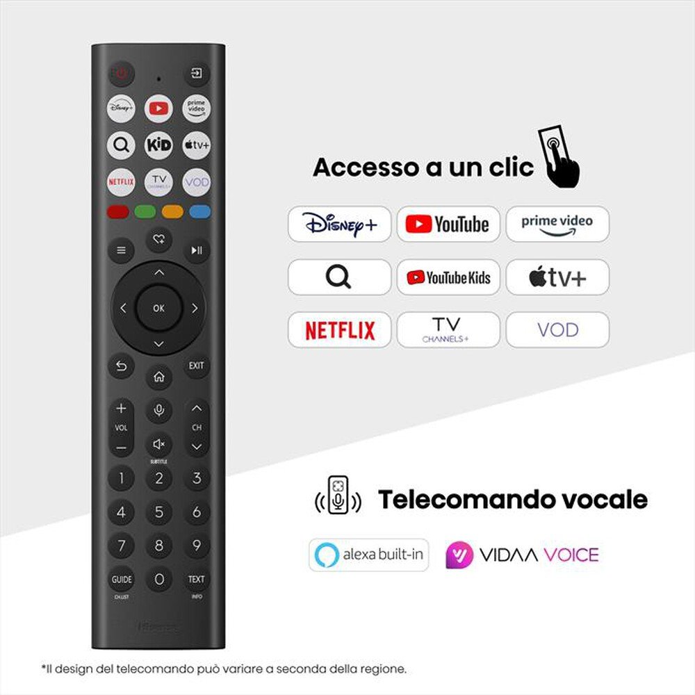 Hisense Smart TV 50 Pollici 4K Ultra HD Display QLED 144 Hz Sistema Operativo VIDAA Classe E colore Nero - 50U79Q