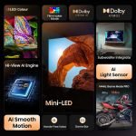 Hisense Smart TV 50 Pollici 4K Ultra HD Display QLED 144 Hz Sistema Operativo VIDAA Classe E colore Nero - 50U79Q