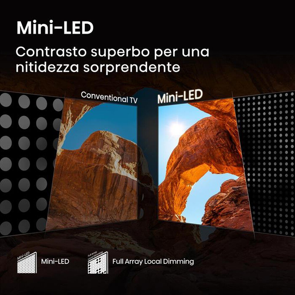 Hisense Smart TV 50 Pollici 4K Ultra HD Display QLED 144 Hz Sistema Operativo VIDAA Classe E colore Nero - 50U79Q