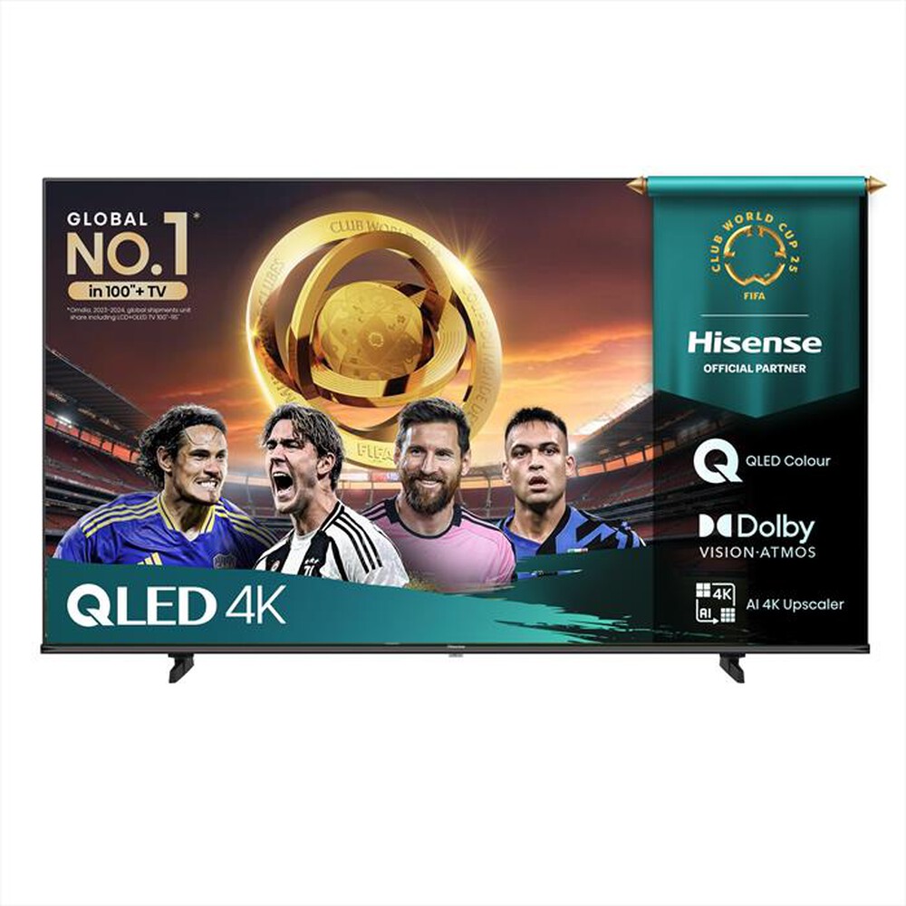 Hisense Smart TV 85 Pollici 4K Ultra HD Display QLED Sistema Vidaa Dolby Atmos Classe E colore Nero - 85E79Q
