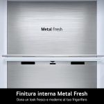 GBBS726CPY - LG - FRIGO COMBI 375LT H203 NFC INOX PRIME SILVER PORTA PIATTAFILO MURO