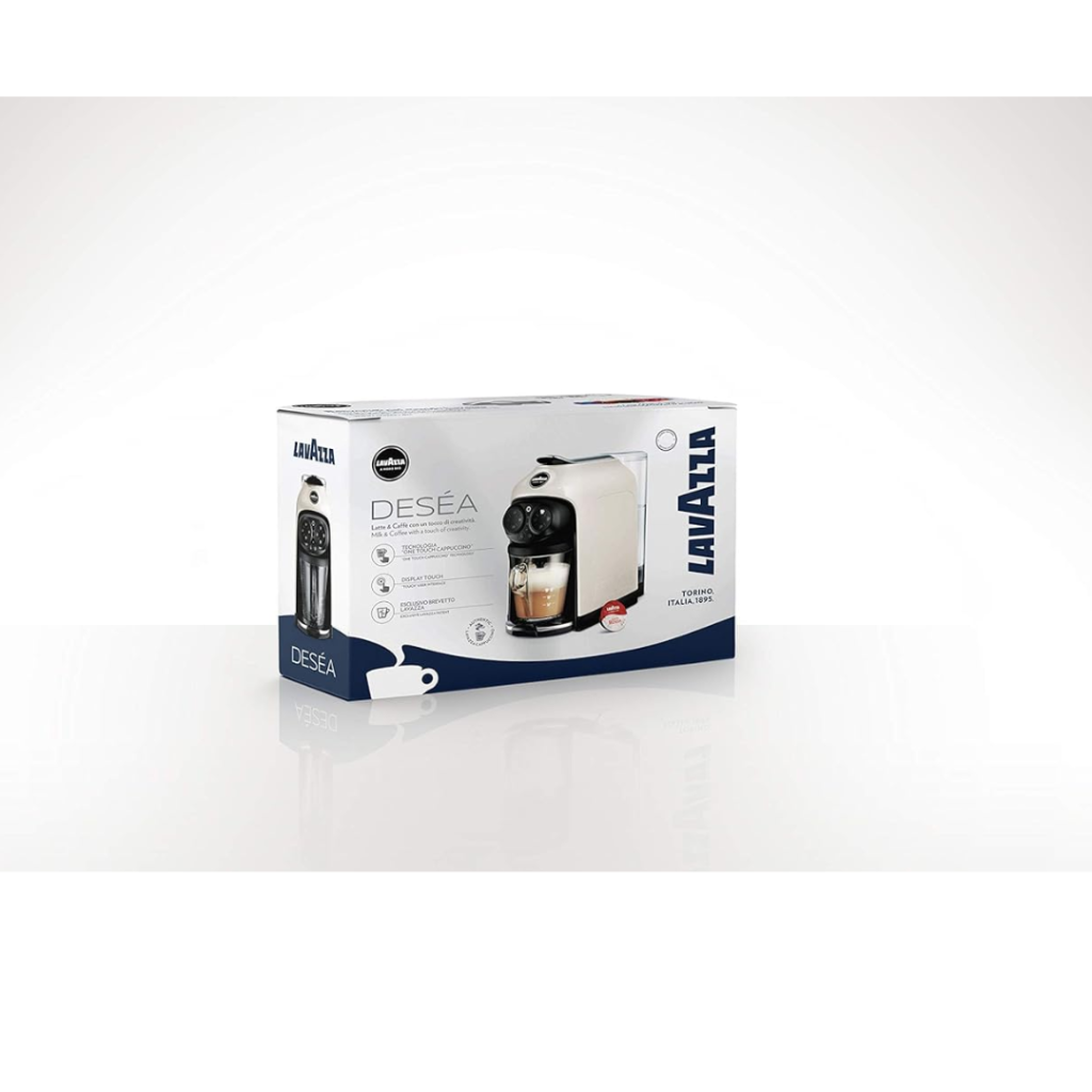Lavazza Desea - Macchina Caffé Espresso Capsule Lavazza A Modo Mio con Cappuccinatore colore Bianco