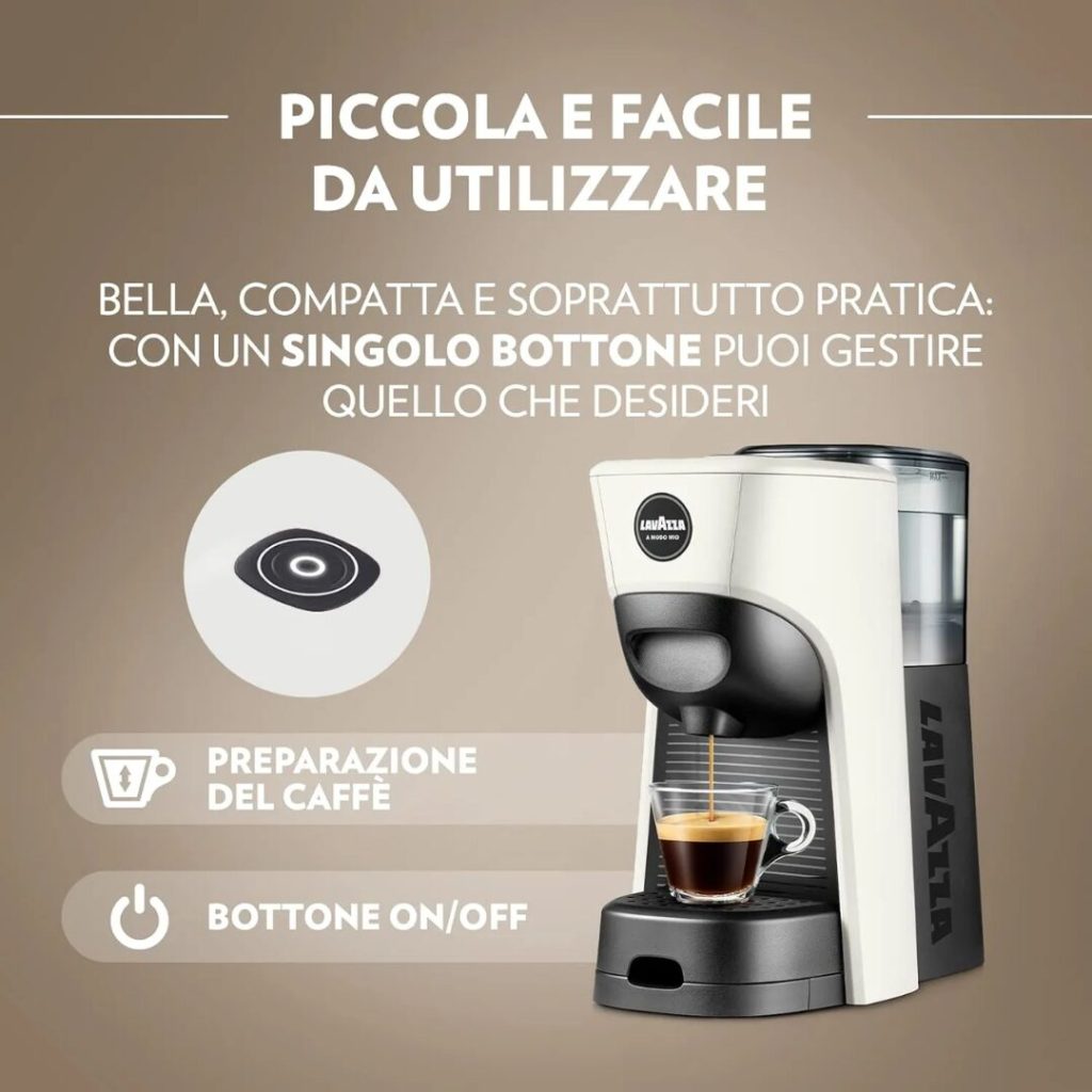Lavazza Tiny Eco - Macchina Caffé Espresso Capsule Lavazza A Modo Mio colore Bianco