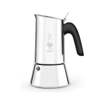 Bialetti Venus - Caffettiera ad induzione, Acciaio inossidabile, Adatta a tutti i tipi di piatti, 4 tazze da caffè (170 ml), Argento