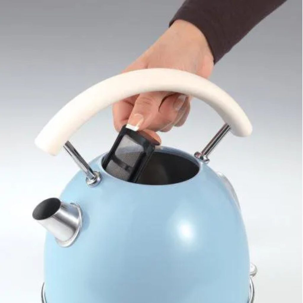 Ariete Bollitore elettrico per acqua senza fili cordless Capacità in litri 1,7 Potenza 2000 Watt colore Blu - Vintage - 2877/05