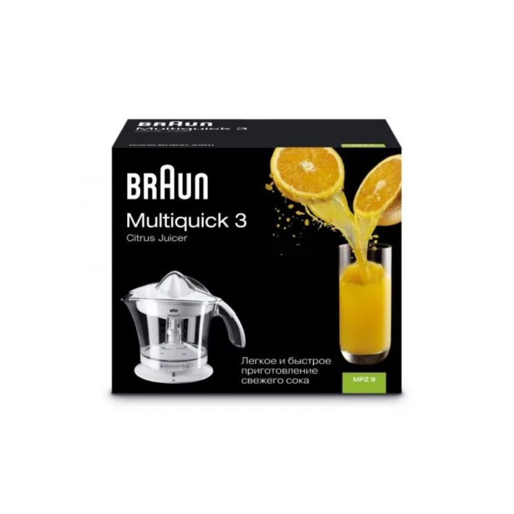 Braun Spremiagrumi elettrico capacità 1 Litro potenza 20 Watt Multiquick Mpz9