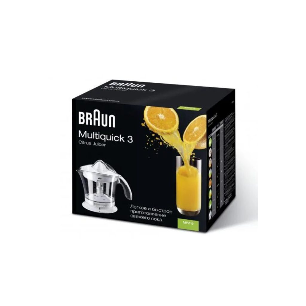 Braun Spremiagrumi elettrico capacità 1 Litro potenza 20 Watt Multiquick Mpz9