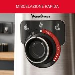 Moulinex Frullatore con Bicchiere Capacità 2 Litri Potenza 1200 watt Lame Rimovibili colore Grigio - PerfectMix+ LM871D