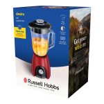 Russell Hobbs Frullatore con Bicchiere Capacità 1.5 Litri Potenza 650 Watt 2 Velocità colore Rosso e Nero - 27120-56