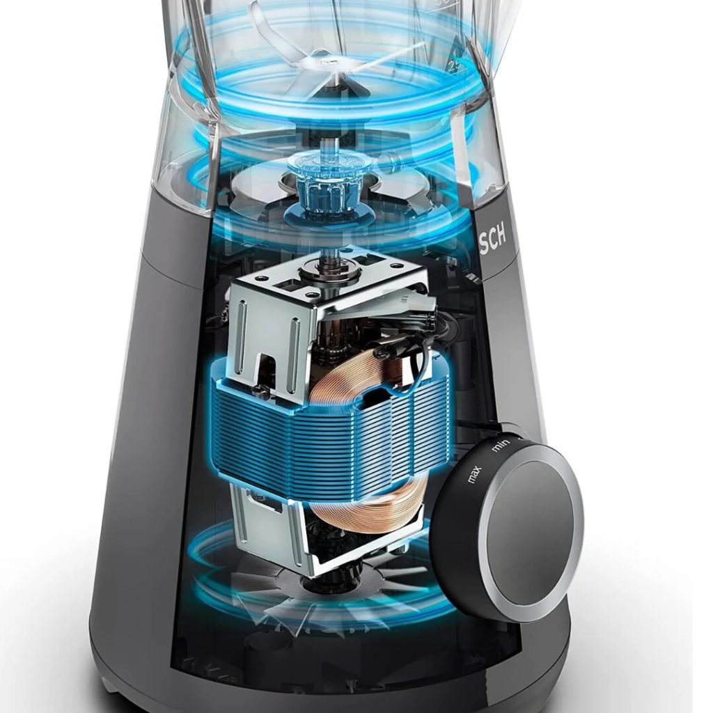 Bosch Frullatore con Bicchiere Capacità 1.5 litri Potenza 1200 watt colore Nero - MMB6141B Serie 4