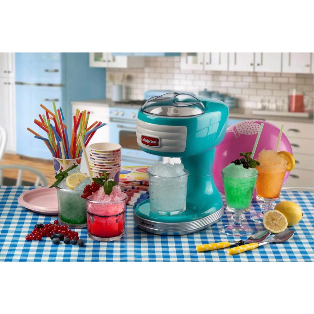 Ariete Tritaghiaccio Elettrico Potenza 30 Watt Lame in Acciaio colore Azzurro Inox - 76 Ice Crusher