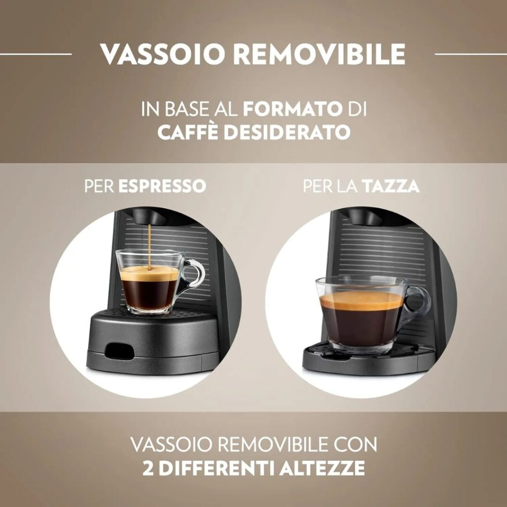 Lavazza Tiny Eco - Macchina Caffé Espresso Capsule Lavazza A Modo Mio colore Bianco