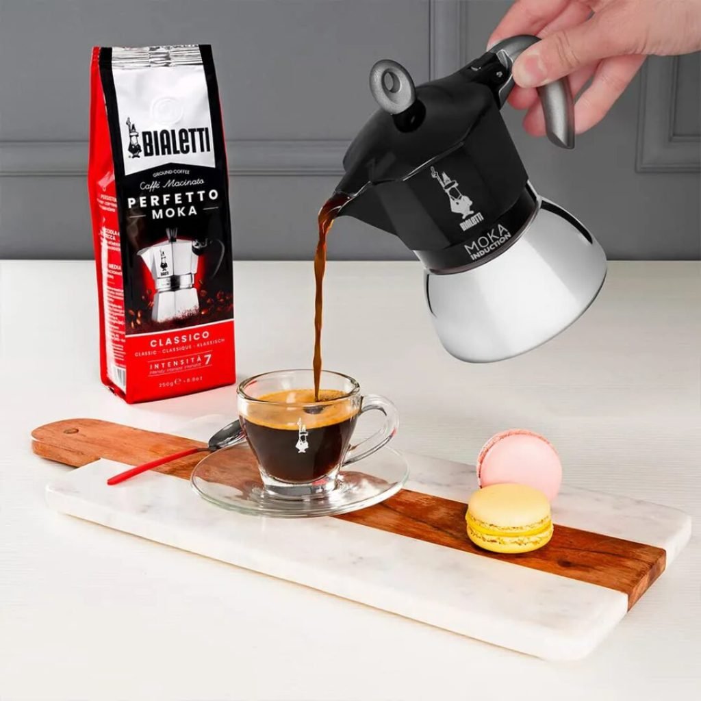 Bialetti Moka Induction 2 Tazze Colore Del Prodotto: Nero. Argento. - 006936