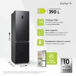 RB38C776CB1 - SAMSUNG - FRIGO COMBI 390LT H203 NF INOX C ANTRACITE WIFI AI