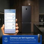 RB38C776CB1 - SAMSUNG - FRIGO COMBI 390LT H203 NF INOX C ANTRACITE WIFI AI