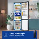 RB38C776CB1 - SAMSUNG - FRIGO COMBI 390LT H203 NF INOX C ANTRACITE WIFI AI