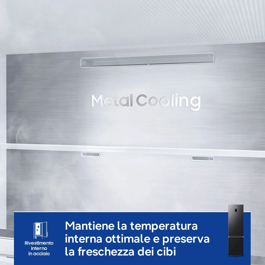 RB38C776CB1 - SAMSUNG - FRIGO COMBI 390LT H203 NF INOX C ANTRACITE WIFI AI