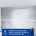RB38C776CB1 - SAMSUNG - FRIGO COMBI 390LT H203 NF INOX C ANTRACITE WIFI AI