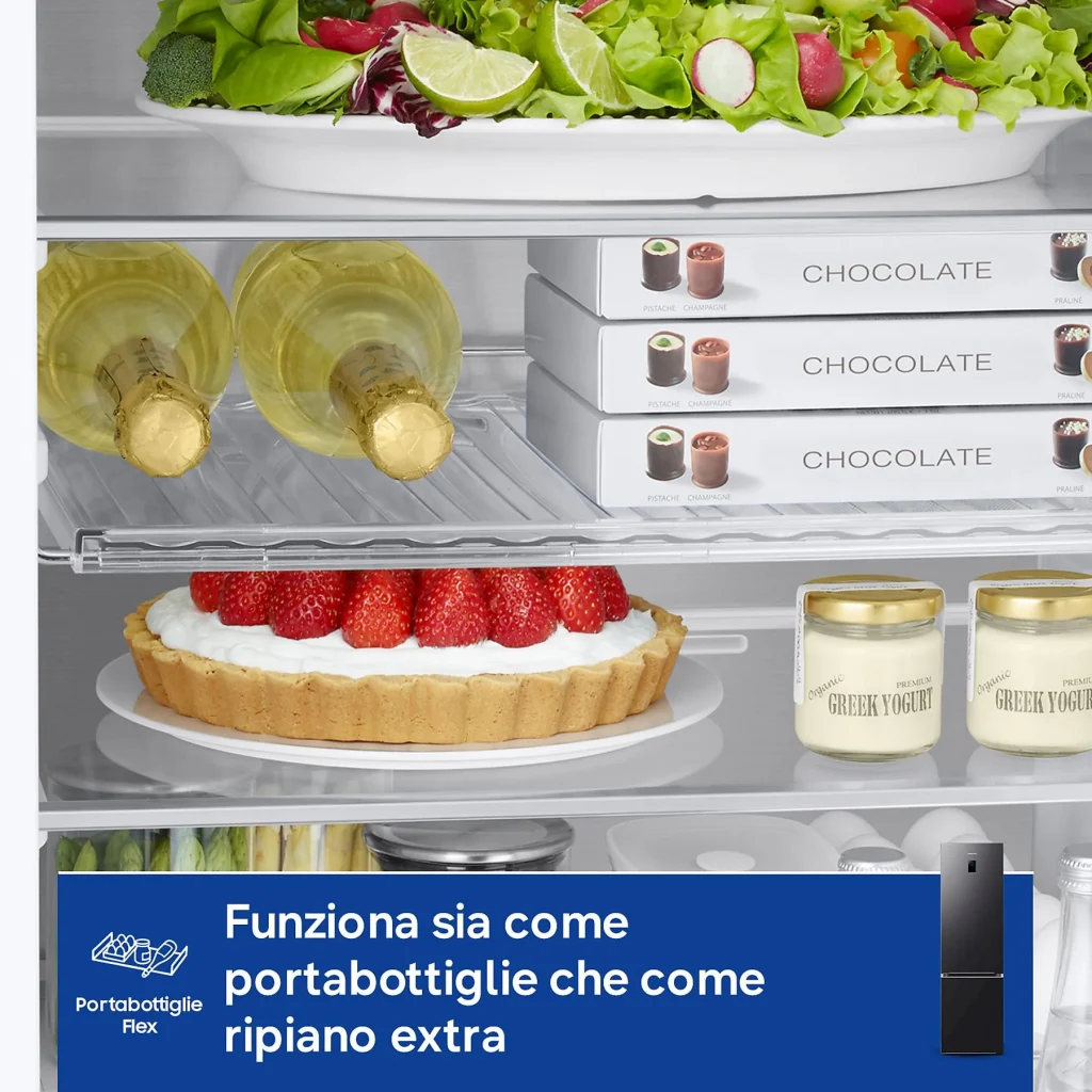 RB38C776CB1 - SAMSUNG - FRIGO COMBI 390LT H203 NF INOX C ANTRACITE WIFI AI