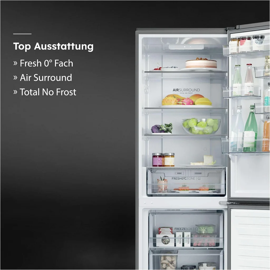 HDPR1618ANPD - HAIER - FRIGO COMBI 355LT 185H L60 NF A DARK INOX MULTIAIRFLOW ()
