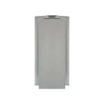 Angolare per zoccolo 90° R12 doppio rivestimento in PVC alluminio satinato H 10 cm.