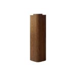 Angolare per zoccolo 90° R12 in noce scuro H 10 cm.