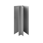 Angolare per zoccolo 90°/135° R12 in pvc colore alluminio satinato H 9.7 cm.