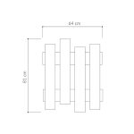 Appendiabiti a muro Wave antracite 8 ganci