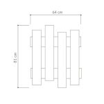 Appendiabiti a muro Wave cashmere 8 ganci