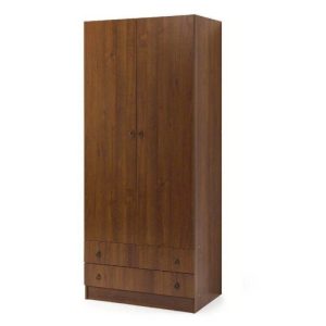 Armadio 180x60x90 2 ante 2 cassetti noce antico