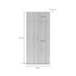 Armadio 2 ante Seba 2 colore rovere sonoma