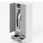 Armadio 210 due ante e due cassetti bianco frassinato