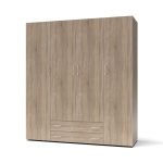 Armadio 4 ante 2 cassetti Seba 4 colore rovere sonoma