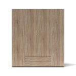 Armadio 4 ante 2 cassetti Seba 4 colore rovere sonoma