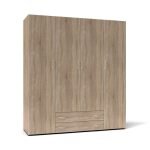 Armadio 4 ante 2 cassetti Seba 4 colore rovere sonoma