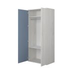 Armadio 90x52x223h 2 ante bianco consumato celeste