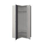 Armadio 98x96x223h angolare bianco consumato antracite
