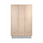 Armadio Bali 60B 3 ante e 3 cassetti effetto vimini