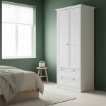 Armadio Landwood14 bianco due ante e due cassetti
