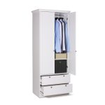 Armadio Landwood14 bianco due ante e due cassetti