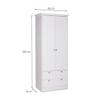 Armadio Landwood14 bianco due ante e due cassetti