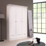 Armadio Landwood18 bianco tre ante e tre cassetti
