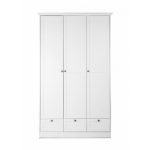 Armadio Landwood18 bianco tre ante e tre cassetti