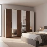 Armadio Mustella 6 ante battenti con specchi bronzati
