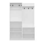 Armadio ingresso Dante con appendiabito colore bianco