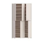 Armadio multiuso Medea 6 ante colore cashmere 109.2x34.9xH191.9 cm.