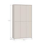 Armadio multiuso Medea 6 ante colore cashmere 109.2x34.9xH191.9 cm.